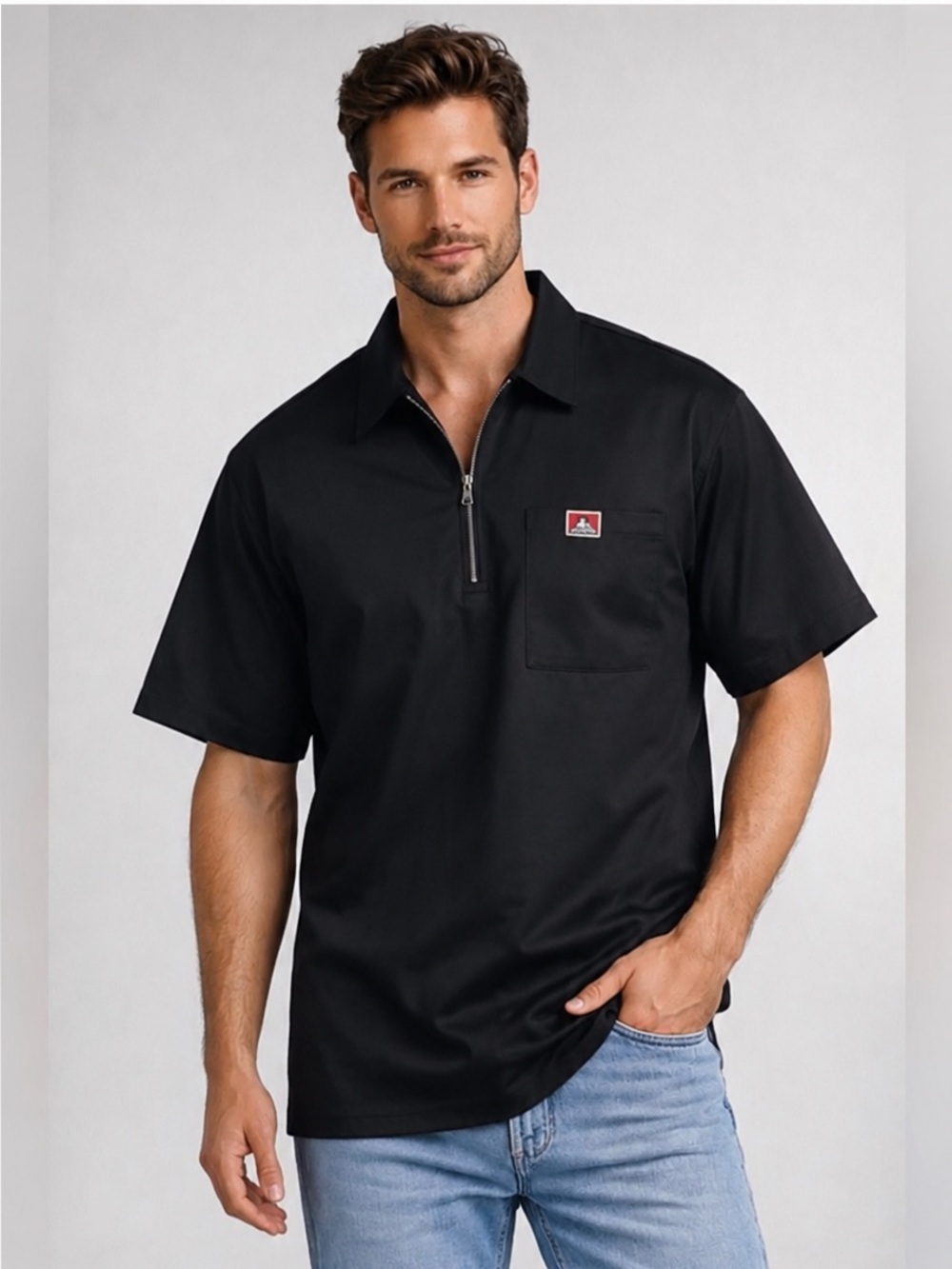 Ben Davis Black Short Sleeve Work Shirt 3XL NWOT Heavyweight Streetwear